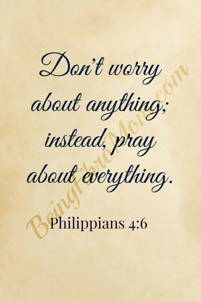 pray about problems quote overlay