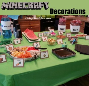 Minecraft party decorations #minecraft #minecraftparty #minecraftbirthday #minecraftpartydecorations