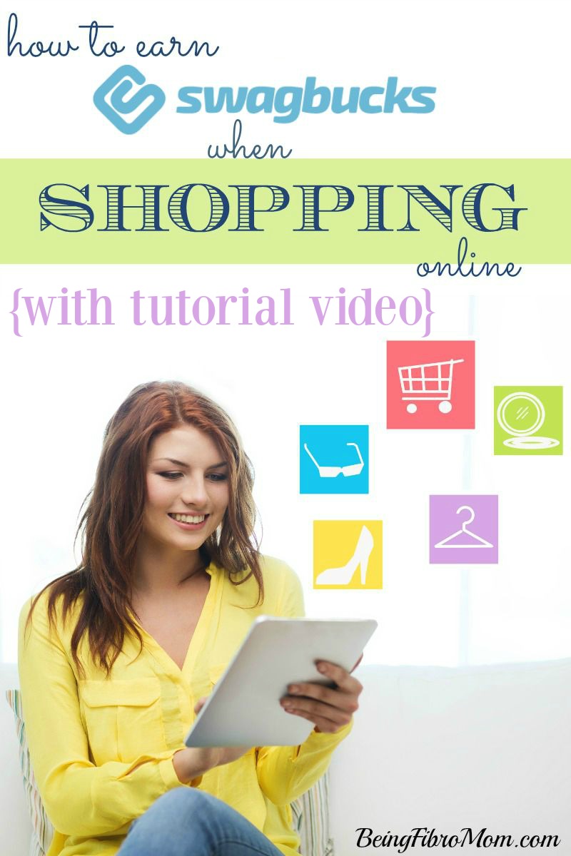 How to Earn Swagbucks When Shopping Online with tutorial video #Swagbucks #BeingFibroMom