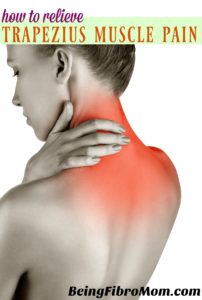 How to relieve trapezius muscle pain linked to fibromyalgia #trapeziusmuscle #fibromyalgia #beingfibromom