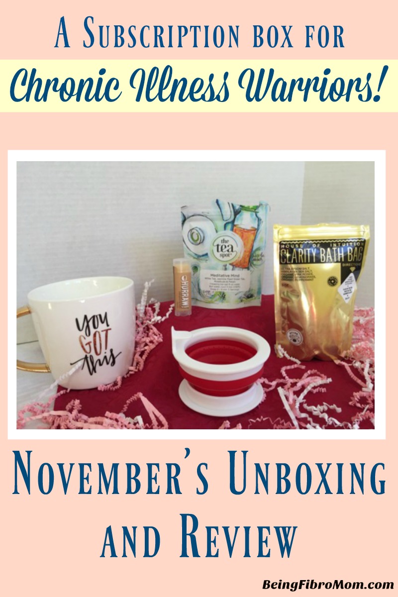 ChronicAlly Box November Review #ChronicAllyBox #BeingFibroMom #fibroreview