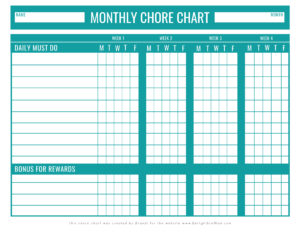 free printable chore charts for kids #beingfibromom #fibroparenting #chorecharts #freeprintable